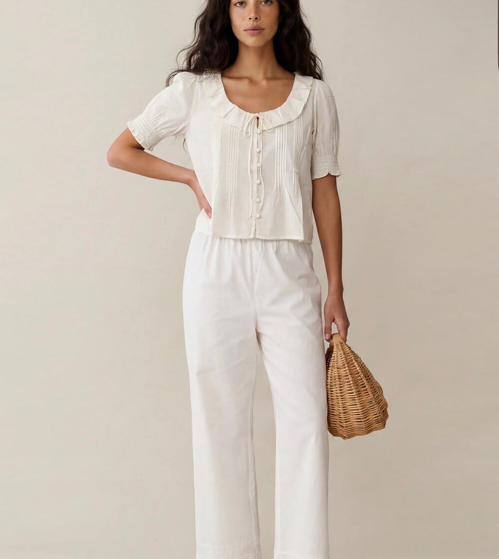 sorella Maysilee Cotton Top cream size XS $147